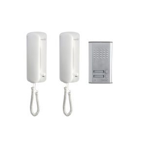 Telefón domáci 2x + 1x komunikátor DP 012 biela/strieborná (SOMOGYI)