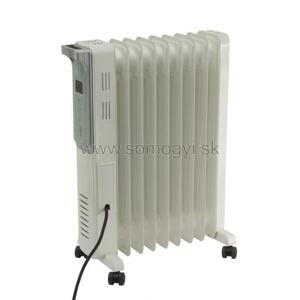 Olejový radiátor s LCD diplejom 2000W, 9 článkov, biely (SOMOGYI)