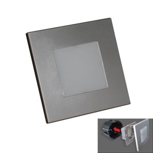 Svietidlo orientačné nástenné STEP LIGHT LED 1W 60lm 4000K SILVER (luxera)