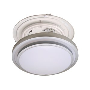 Svietidlo LEA 350/6500 prisad. guľ. int.,plas. biele tien. s dvojit. sivostr. prst. (OPPL