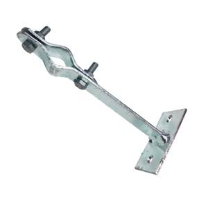 Držiak zachytávacej tyče s platničkou L=8x100mm, Fe-Zn (DJ1) (ZIN)