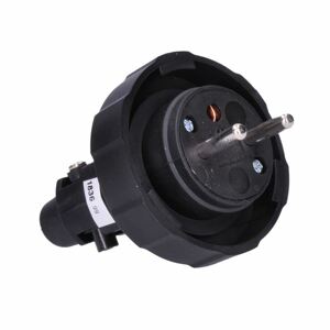 Vidlica gumená 230V, IP65 čierna (SOLIGHT)