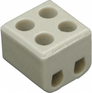 Spojka svietidlová 4mm2, 2-pól. (400V) keramická - 6111-06 (SEZ DK)