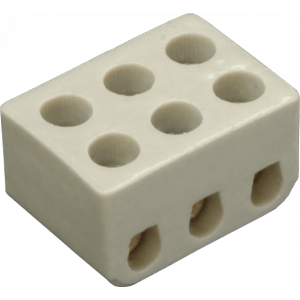 Spojka svietidlová 4mm2, 3-pól. (400V) keramická - 6112-06 (SEZ DK)