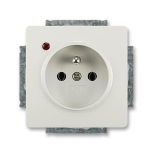 Zásuvka 2P+T/16A/250V prep.ochr. (PS) sivá Swing-L (ABB)