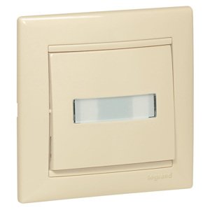 Tlačidlo (1/0So) 10A/12V~ popis.p. béžová Valena (Legrand)