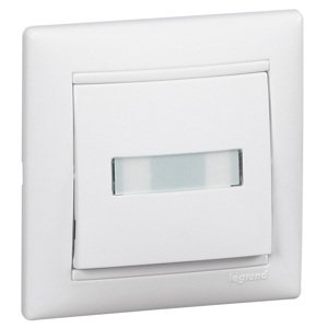 Tlačidlo (1/0So) 10A/12V~ popis.p. biela Valena (Legrand)