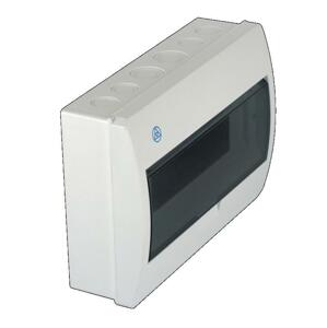 Rozvádzač nástenný 12M Imax.100A/32A transp. IP40 - LUX 665.12 (SEZ DK)