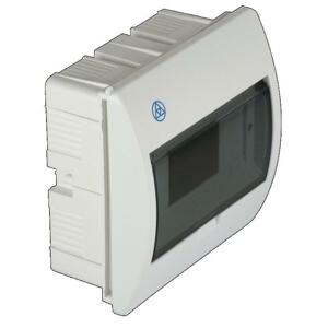 Rozvádzač zapustený 8M Imax.60A/16A transp. IP40 - LUX 645/1.08 (SEZ DK)