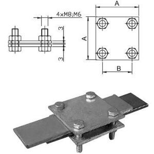 Svorka odbočovacia a spojovacia, M6, A=55mm, B=38mm, Fe-Zn (SR02) (ZIN)