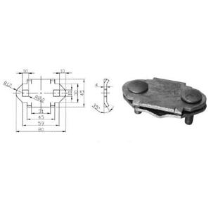 Svorka uzemňovacia D=8-10mm, Fe-Zn (SR03A) (ZIN)