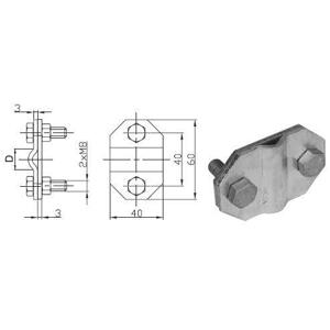 Svorka uzemňovacia D=8-10mm, Fe-Zn (SR03EA2) (ZIN)