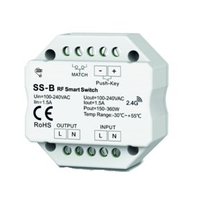 Bezdrôtový spínač RC-SS-B, 1 kanál 1,5A, max. 360W (Benalex)