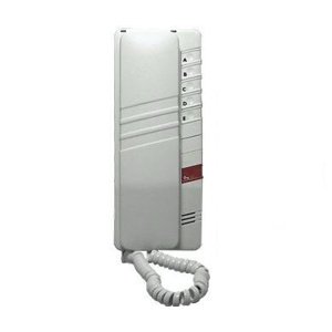 Audio telefón s 5 tlač. protistanice zv.elektron. biela/hnedá 4+n DT93 (TESLA Stropkov)