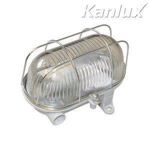 Svietidlo E27 60W, IP43, plast/sklo-sivá, STR-RD, 165x100, MILO 7040T (Kanlux)