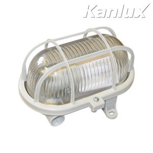 Svietidlo E27 60W, IP43, plast/sklo-sivá, STR-RD, 165x100, MILO 7040T/P (Kanlux)