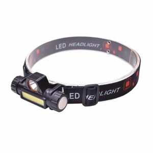 Čelové LED svietidlo/čelovka nabíjateľná, 120lm, stmievateľná, čierna (SOLIGHT)
