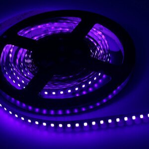 Pásik LED2835, 120ks/m, UV, 24V, 21W/m, IP20 28NK60-UV 395-400nm