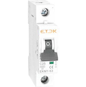 Istič 1-pólový B/25A 6kA Rada:EKM1-63 (ETEK)
