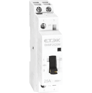Stýkač 2P 25A 230V AC 2NO s tlačidlom EKMF (ETEK)