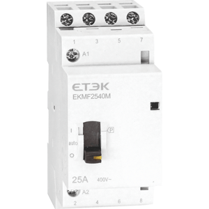 Stýkač 4P 25A 24V AC 2NO+2NC s tlačidlom EKMF (ETEK)