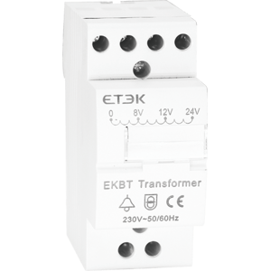 Zvončekový transformátor DIN 230V AC 8-24VAC  8VA EKBT (ETEK)