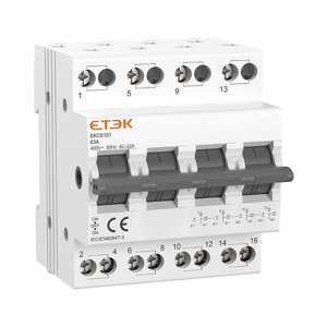 Prepínač DIN 4P 40A 1-0-2 EKCS101-4-40 (ETEK)