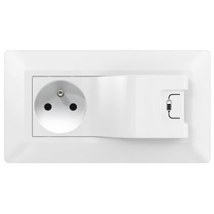 Zásuvka 2P+T/16A/250V + nabíjačka 1xUSB 1A/5V DC biela Valena Life (Legrand)