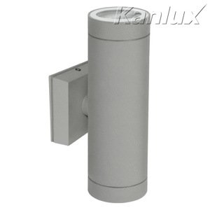 Svietidlo GU10 2x35W, IP54, sivá, VS-F, O65x143x115, BART EL-235 (Kanlux)