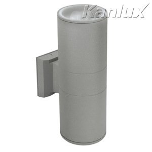 Svietidlo E27 2x35W, IP54, sivá, VS-F, O108x304x175, BART EL-260 (Kanlux)