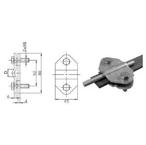 Svorka uzemňovacia D=8-10mm, Nerez (SR03B) (ZIN)
