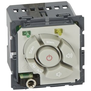 Tuner FM stereo 2x1W/16? IN:jack 3,5mm - prístroj Céliane (Legrand)