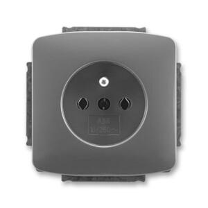 Zásuvka 2P+T/16A/250V (SS) sivá dymová Tango (ABB)