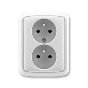 Dvojzásuvka 2P+T/16A/250V (SS) sivá Tango (ABB)