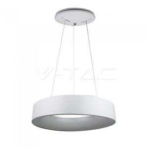 Závesné LED svietidlo okrúhle 20W, 3000K, 1500lm, stmievateľné, biele VT-25-1D (V-TAC)