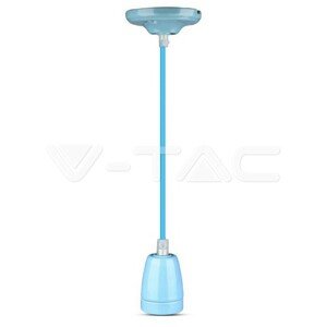 Závesné jednoduché svietidlo Porcelan E27 modré VT-7998 (V-TAC)