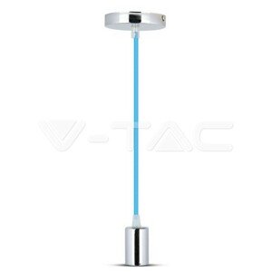 Závesné jednoduché svietidlo Chrome E27 modré VT-7338 (V-TAC)