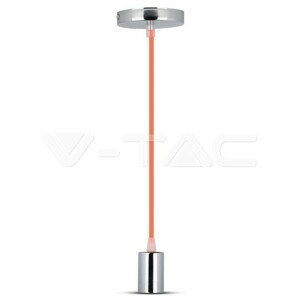 Závesné jednoduché svietidlo Chrome E27 oranžové VT-7338 (V-TAC)