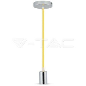 Závesné jednoduché svietidlo Chrome E27 žlté VT-7338 (V-TAC)