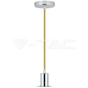 Závesné jednoduché svietidlo Chrome E27 béžové VT-7338 (V-TAC)