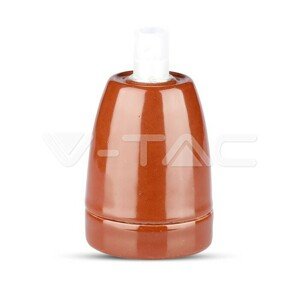 Objímka k závesnému svietidlu Porcelan E27 hnedá VT-799 (V-TAC)