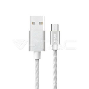 USB Kábel Platinum Series Micro USB 1m, strieborný VT-5331 (V-TAC)