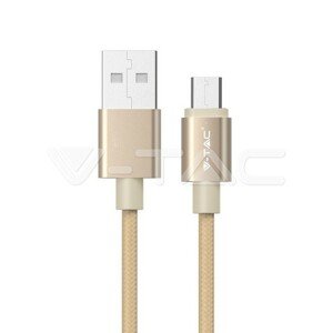 USB Kábel Platinum Series Micro USB 1m, zlatý VT-5331 (V-TAC)