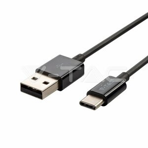 USB Kábel Silver Series USB-C 1m, čierny VT-5322 (V-TAC)
