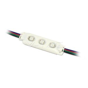 Modul LED IP66 12V 3xLED 0,72W, RGB 22lm, VT-50506 (V-TAC)