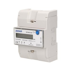 Elektromer 3-fázový s LCD displejom 120A na DIN lištu (ORNO)