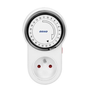Časovač do zásuvky 24 hodinový mechanický 16A (ORNO)