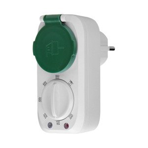 Časovač do zásuvky so súmrakovým snímačom 24 hodinový mechanický 16A IP44 (ORNO)