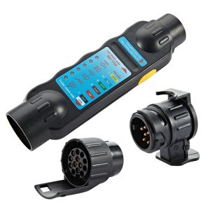 Tester na zásuvku/vidlicu prívesného vozíka 13/7 PIN 12/24V (ORNO)