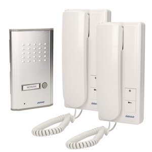 Sada domového telefónu FOSSA s prídavným sluchátkom (2+2), biela (ORNO)